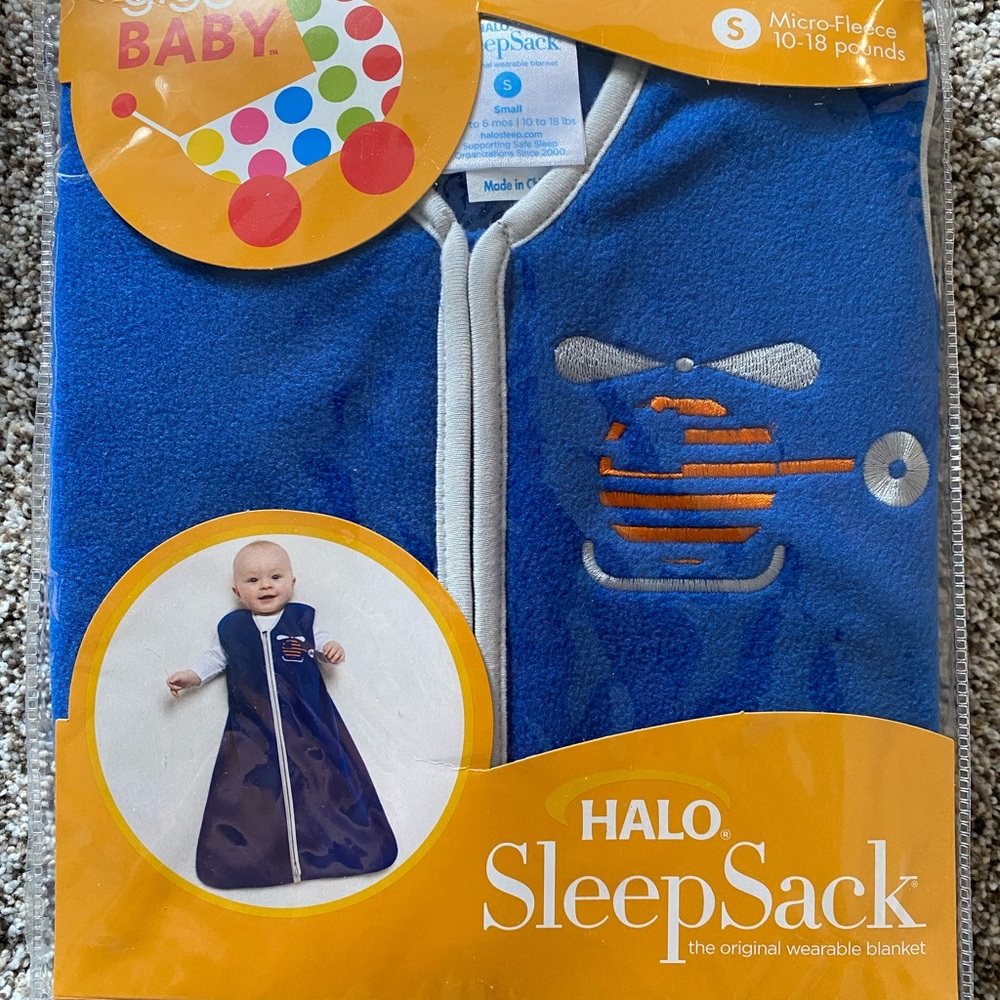 Halo sleep sack, new with tags, fleece, airplane